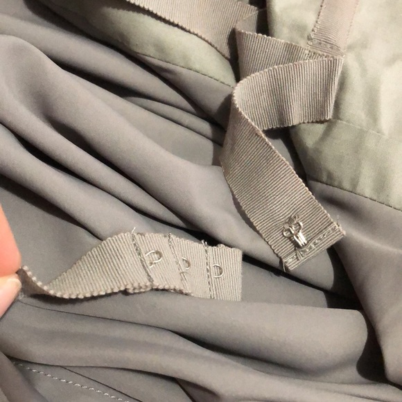 J. CREW | Arabelle Grey Silk Chiffon Strapless Formal Event Dress size 14 {NEW} - Picture 12 of 12